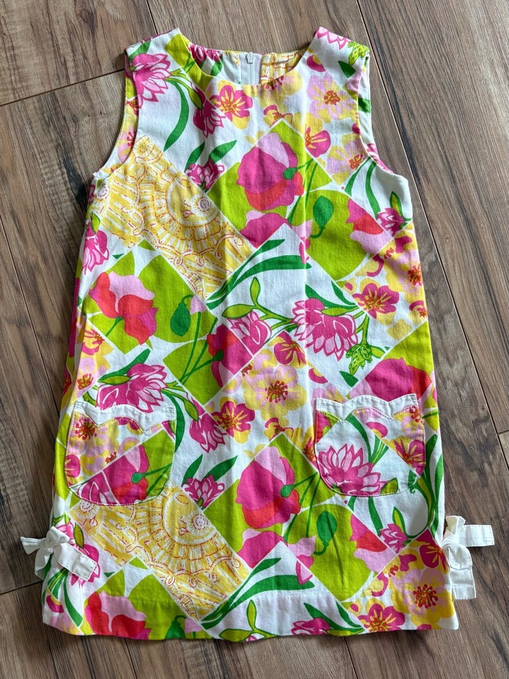 Lily Pulitzer Girls Sleeveless Dress - Pink, Green & Yellow